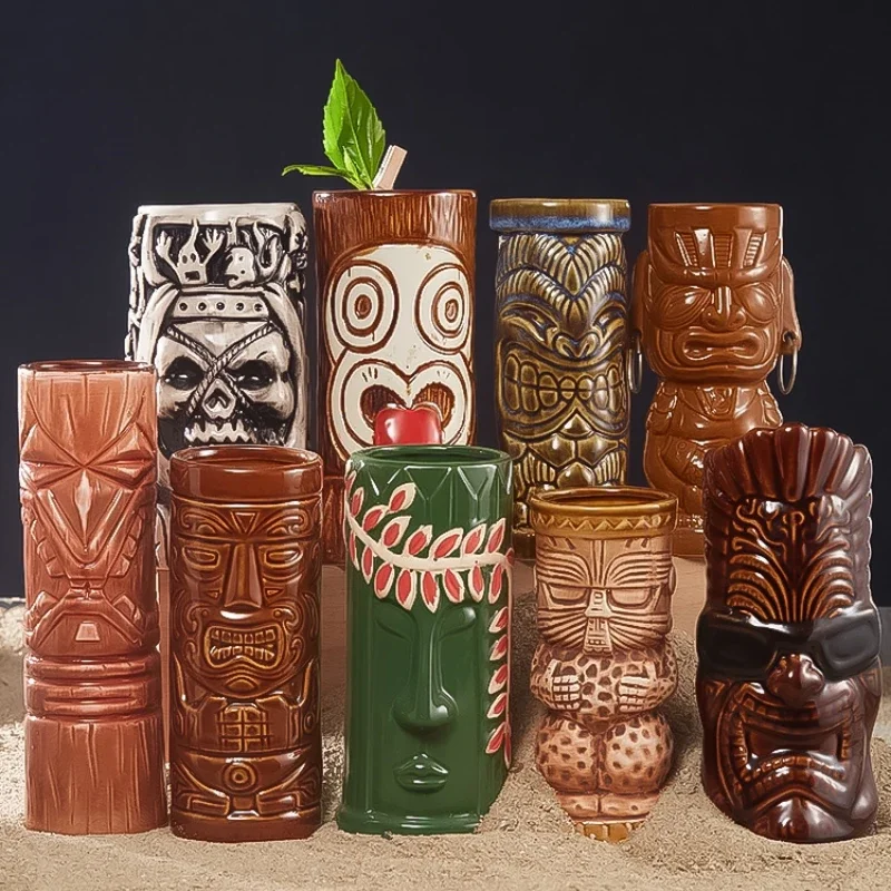 Wine With Beer Cocktail - Taza Tiki hawaiana de 60 tipos,