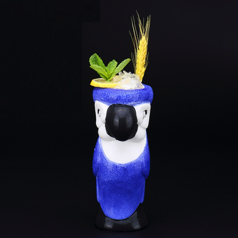 Wine With Beer Cocktail - Tazas de cerámica de loro hawaiano,