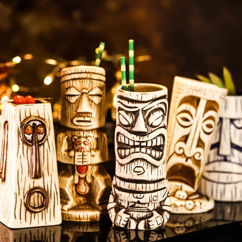 Wine With Beer Cocktail - Taza de cerámica creativa, tótem chamán,