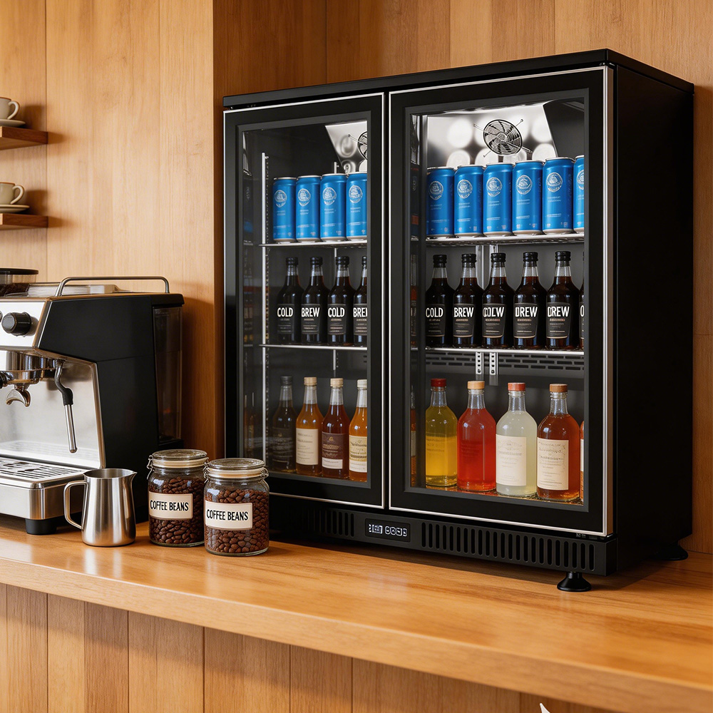 Wine Beer Mini Fridge - Refrigerador de Bar con Puerta de
