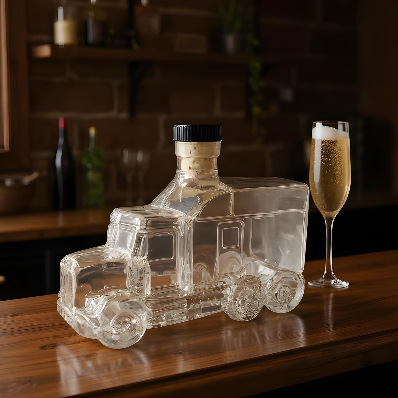 Wine Beer Truck - Decantador de botellas decorativo de 375ml,