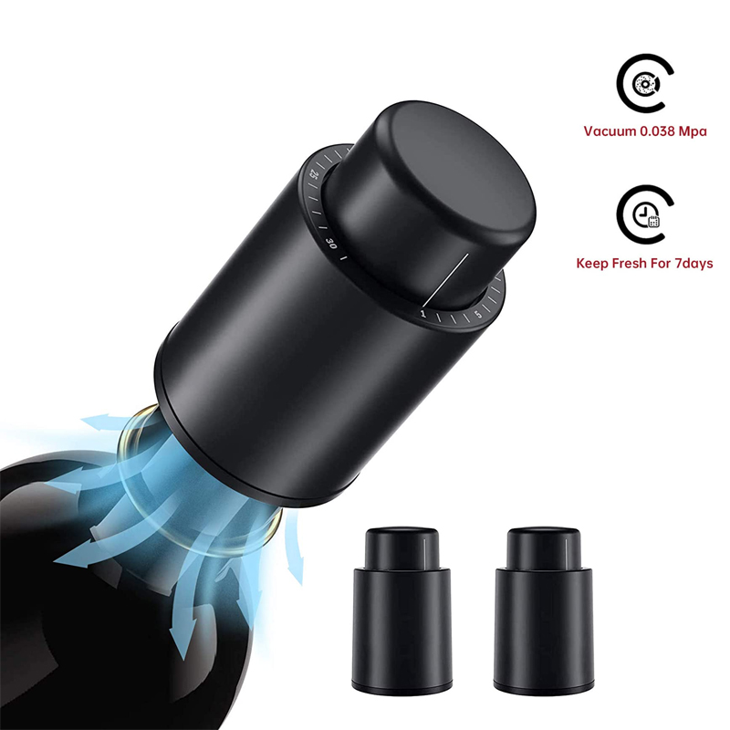 Wine Stopper Vacuum - LMETJMA Tapones para botellas de vino