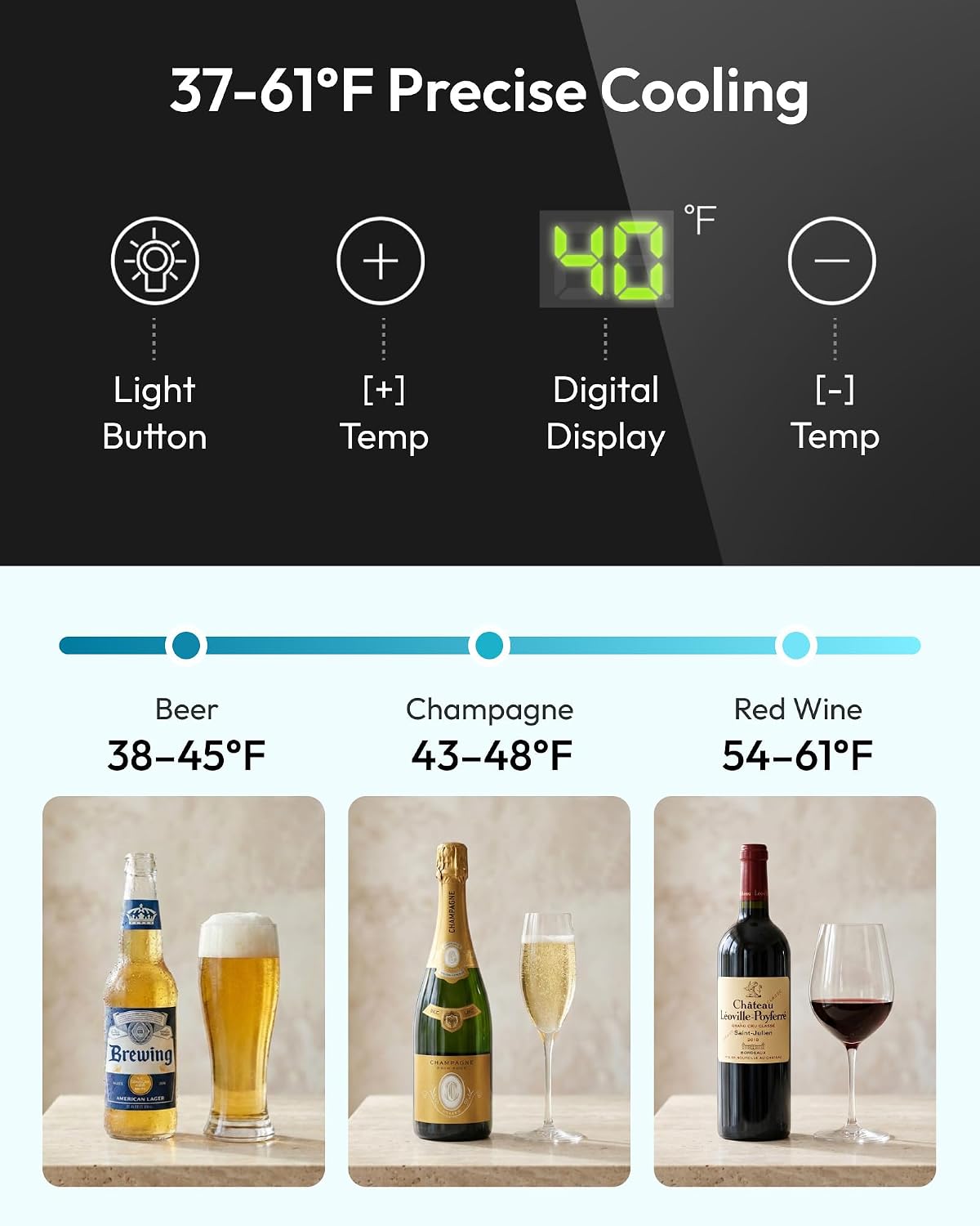 Enfriador de Bebidas de 125 La - Wine Beer Mini Fridge reseña y precio
