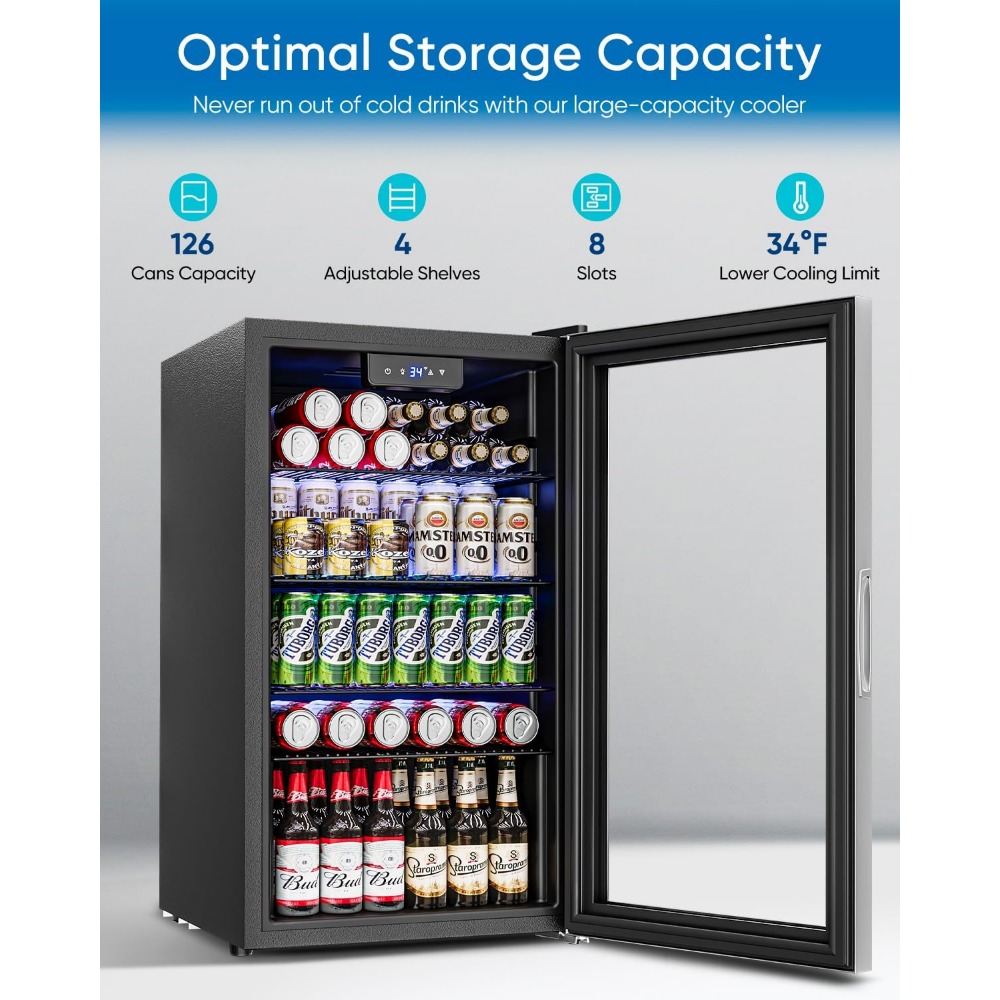Refrigerador para Bebidas - Mi - Wine Beer Mini Fridge reseña y precio