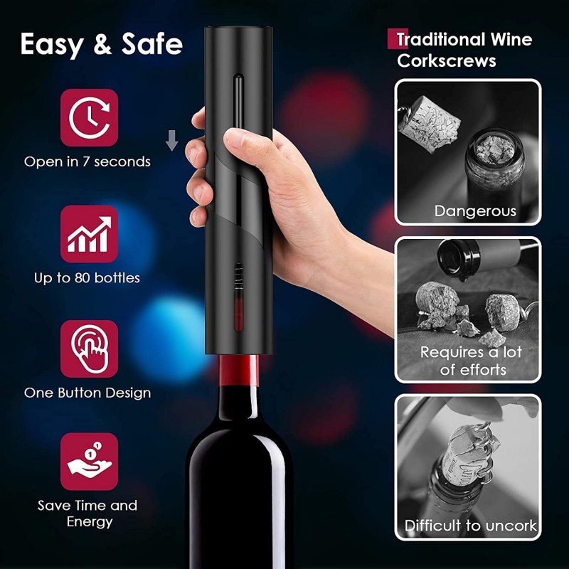 Sacacorchos automático eléctri - Bottle Stopper Set reseña y precio