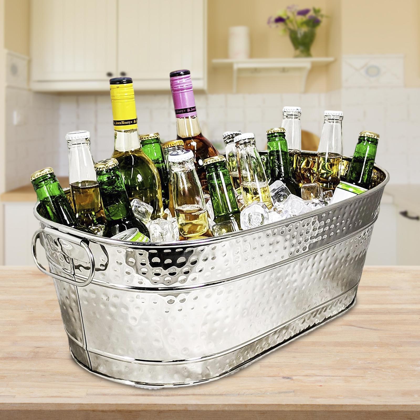 Cubo de hielo galvanizado, con - Wine With Beer Cocktail reseña y precio