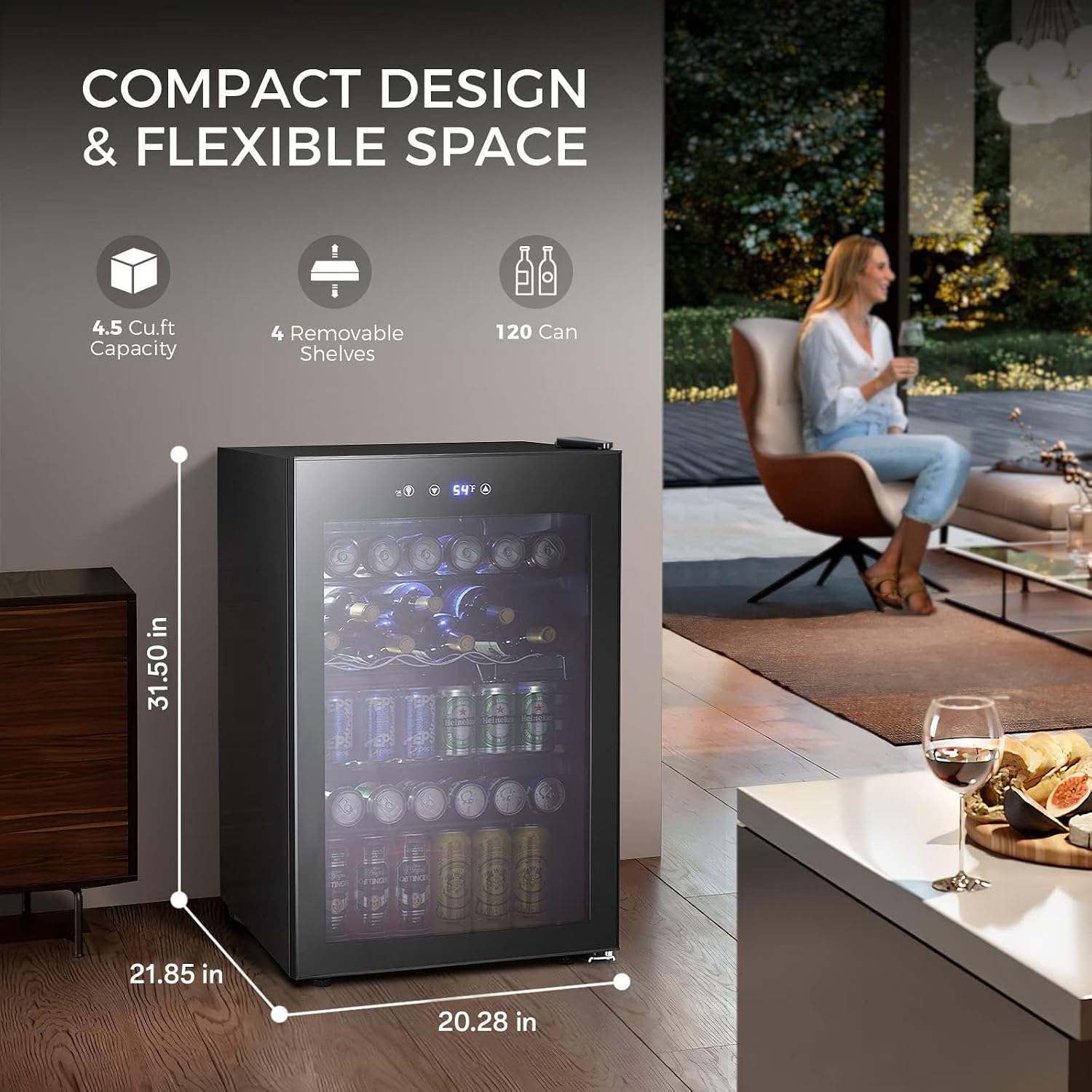Enfriador de Bebidas de 4.5 Pi - Wine Beer Mini Fridge reseña y precio