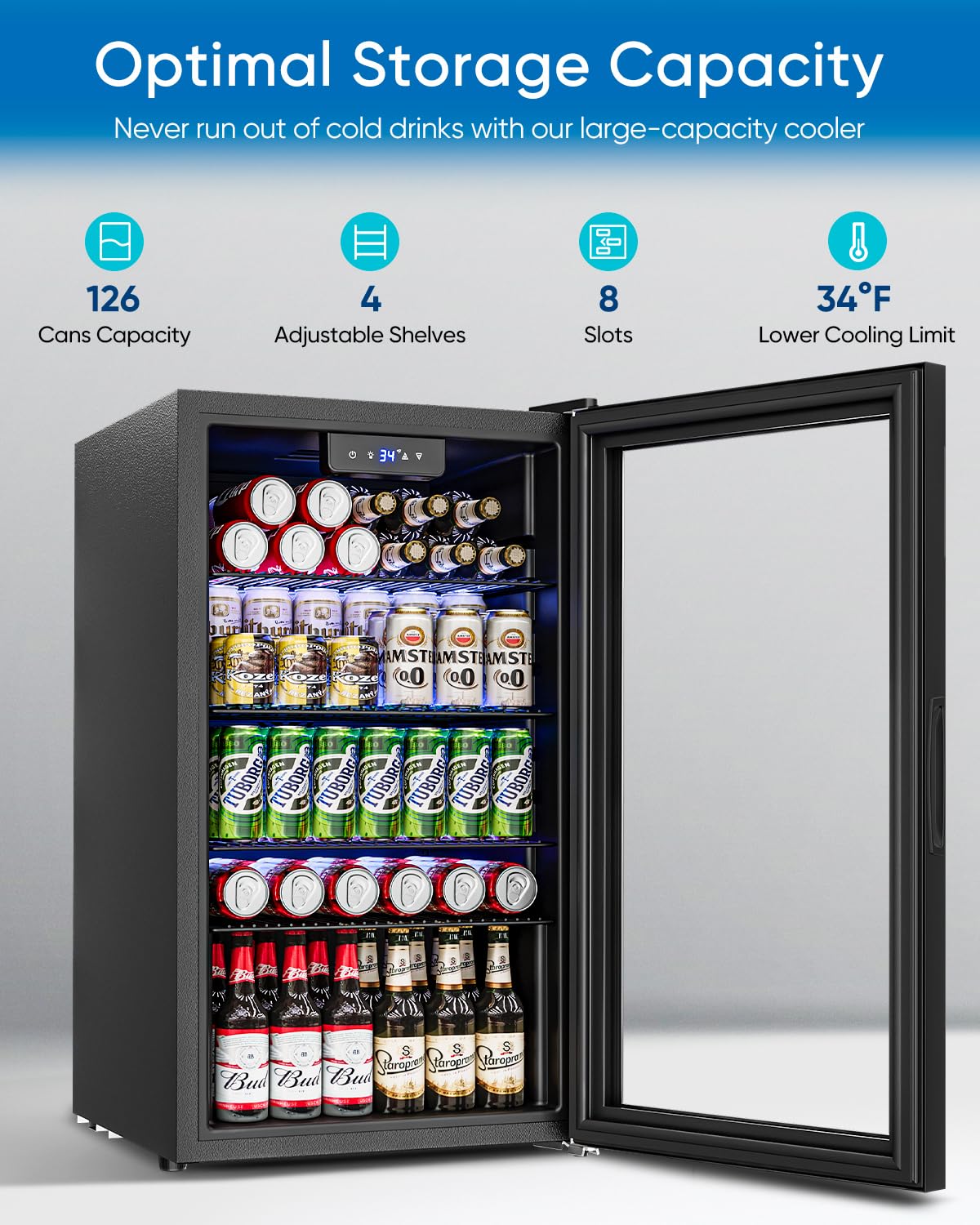 Mini Refrigerador con Puerta d - Wine Beer Mini Fridge reseña y precio