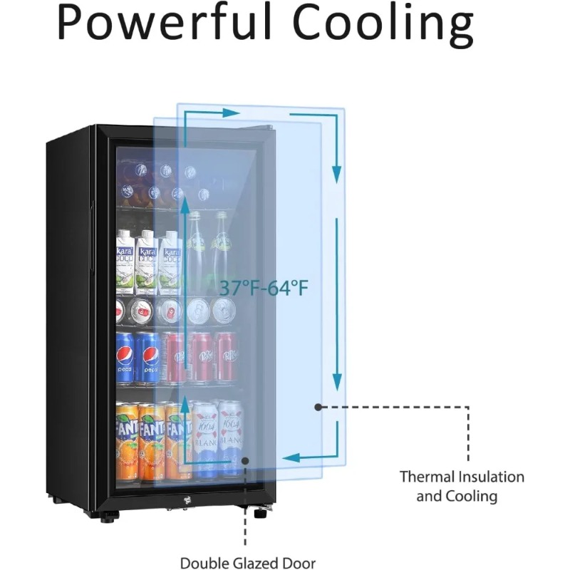 Refrigerador para bebidas, min - Wine Beer Mini Fridge reseña y precio