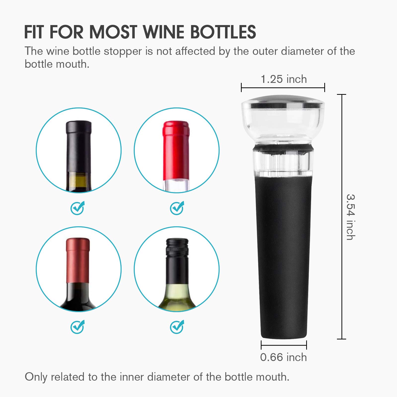 Paquete de 4 tapones para vino - Wine Stopper Vacuum reseña y precio