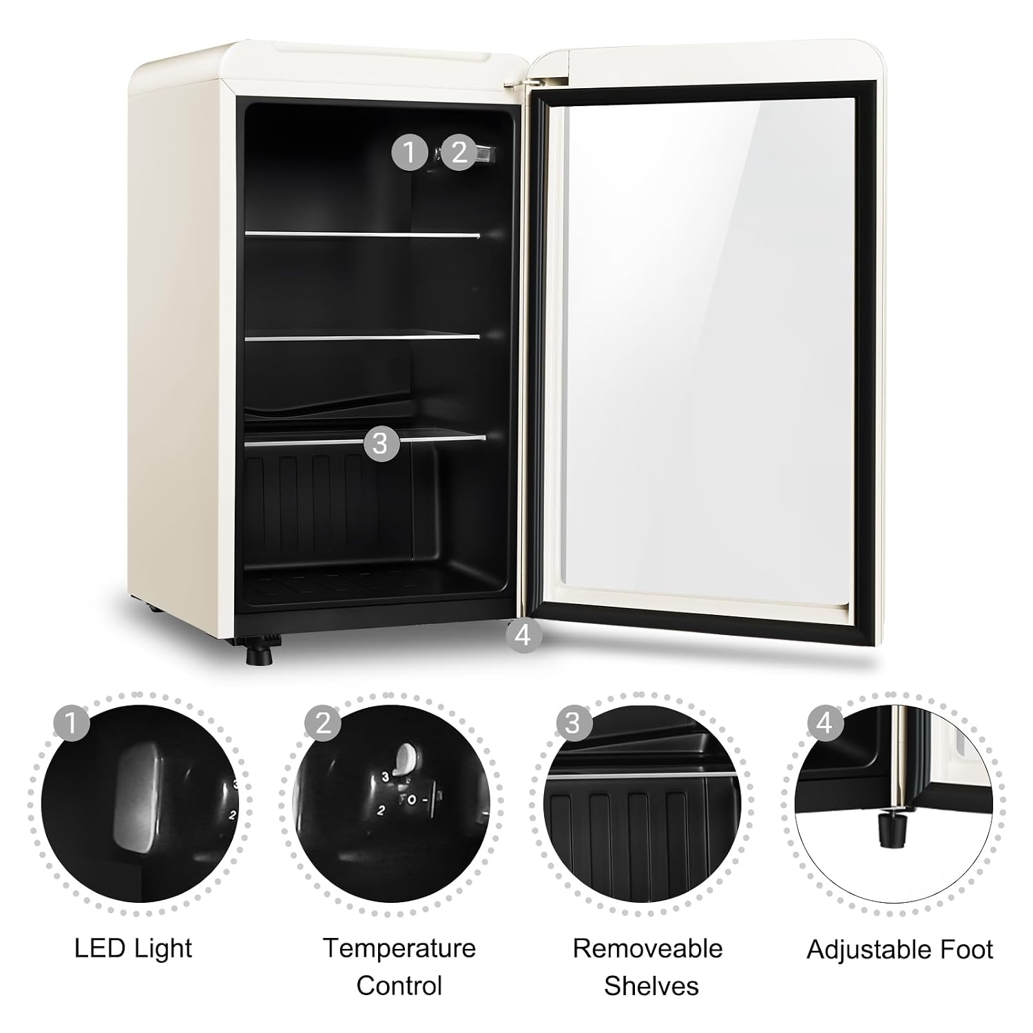 Refrigerador Retro para Bebida - Wine Beer Mini Fridge reseña y precio