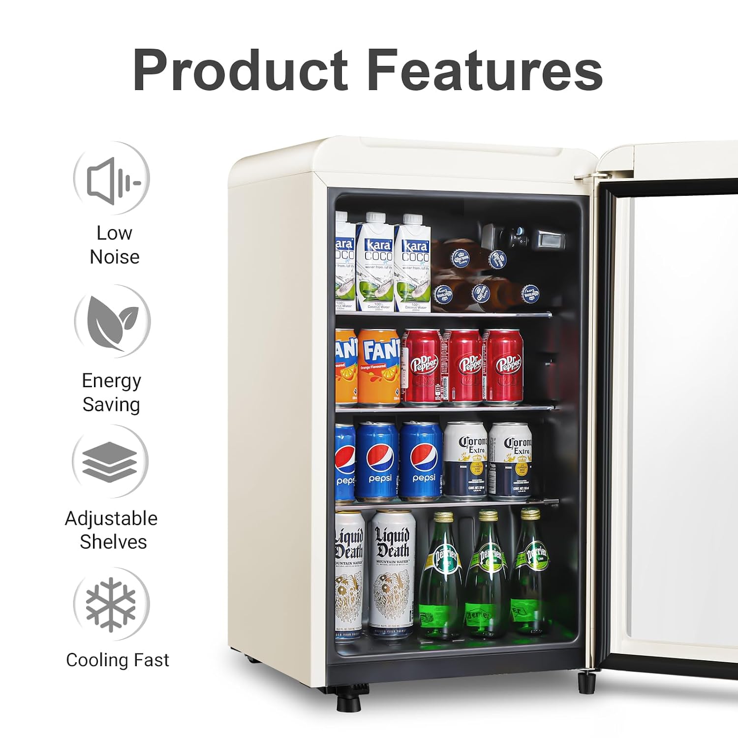 Refrigerador Retro para Bebida - Wine Beer Mini Fridge reseña y precio