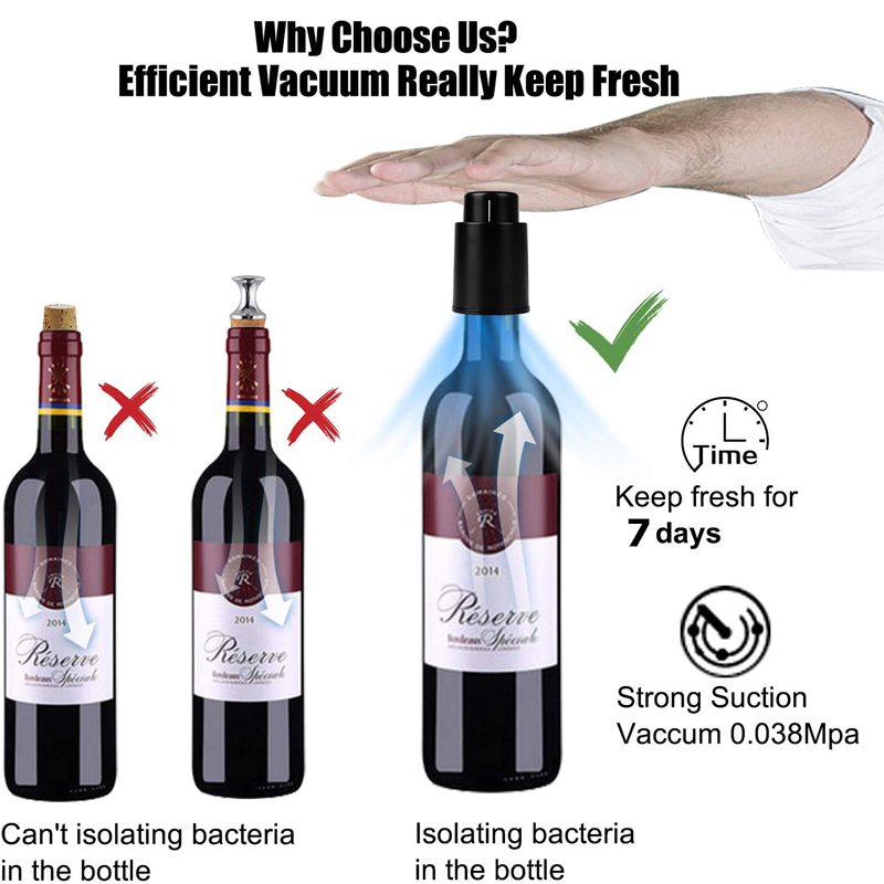 LMETJMA Tapones para botellas  - Wine Stopper Vacuum reseña y precio